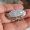 925 SOLID STERLING SILVER NATURAL RAINBOW MOONSTONE GEMSTONES HANDMADE RING, ALL SIZES AVAILABLE