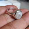 925 SOLID STERLING SILVER NATURAL RAINBOW MOONSTONE GEMSTONES HANDMADE RING, ALL SIZES AVAILABLE