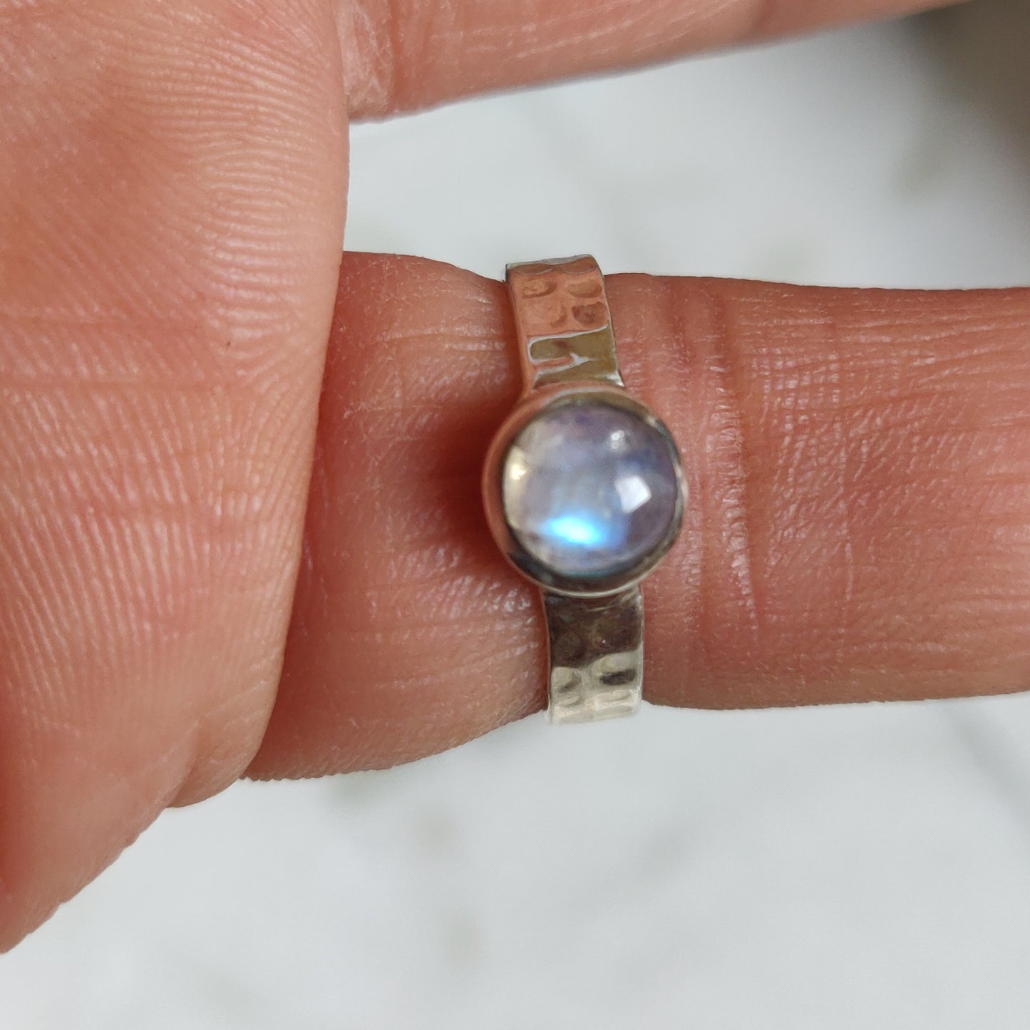 925 SOLID STERLING SILVER NATURAL RAINBOW MOONSTONE GEMSTONES HANDMADE RING, ALL SIZES AVAILABLE