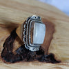 925 SOLID STERLING SILVER NATURAL RAINBOW MOONSTONE GEMSTONES HANDMADE RING, ALL SIZES AVAILABLE