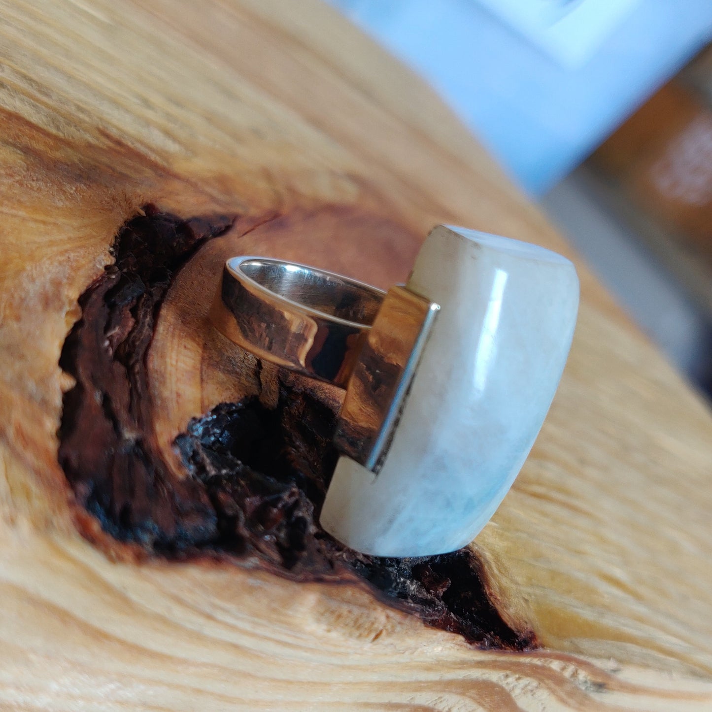 925 SOLID STERLING SILVER NATURAL RAINBOW MOONSTONE GEMSTONES HANDMADE RING, ALL SIZES AVAILABLE