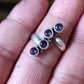 925 SOLID STERLING SILVER NATURAL PURPLE AMETHYST GEMSTONES HANDMADE RING, ALL SIZES AVAILABLE