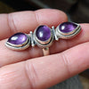 925 SOLID STERLING SILVER NATURAL PURPLE AMETHYST GEMSTONES HANDMADE RING, ALL SIZES AVAILABLE