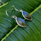 925 SOLID STERLING SILVER NATURAL LABRADORITE GEMSTONE HOOK EARRING