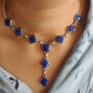 925 SOLID STERLING SILVER NATURAL LAPIS LAZULI HANDMADE NECKLACE,18 INCHES