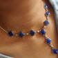 925 SOLID STERLING SILVER NATURAL LAPIS LAZULI HANDMADE NECKLACE,18 INCHES