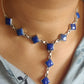 925 SOLID STERLING SILVER NATURAL LAPIS LAZULI HANDMADE NECKLACE,18 INCHES