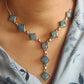 925 SOLID STERLING SILVER NATURAL BLUE CHALCEDONY HANDMADE NECKLACE,18 INCHES