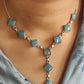 925 SOLID STERLING SILVER NATURAL BLUE CHALCEDONY HANDMADE NECKLACE,18 INCHES