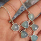 925 SOLID STERLING SILVER NATURAL BLUE CHALCEDONY HANDMADE NECKLACE,18 INCHES