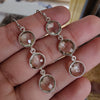 925 SOLID STERLING SILVER NATURAL GREEN AMETHYST GEMSTONE HOOK EARRING