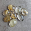 NATURAL GOLDEN RUTILE OVAL SHAPE CABOCHON FLAT BACK AAA+ QUALITY CALIBRATED GEMSTONES, ALL SIZES AVAILABLE