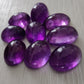NATURAL AMETHYST OVAL SHAPE FLAT BACK CABOCHON AAA+ QUALITY CALIBRATED GEMSTONES. ALL SIZES AVAILABLE