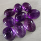 NATURAL AMETHYST OVAL SHAPE FLAT BACK CABOCHON AAA+ QUALITY CALIBRATED GEMSTONES. ALL SIZES AVAILABLE