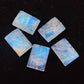AAA+ QUALITY NATURAL RAINBOW MOONSTONE RECTANGLE SHAPE CABOCHON FLAT BACK CALIBRATED GEMSTONES, ALL SIZES AVAILABLE