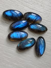AAA+ QUALITY NATURAL LABRADORITE BIG OVAL SHAPE CABOCHON FLAT BACK CALIBRATED BEDA SHAPE GEMSTONES, ALL SIZES AVAILABLE