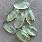 NATURAL PREHNITE CABOCHON FLAT BACK BIG OVAL SHAPE CALIBRATED GEMSTONES, ALL SIZES AVAILABLE