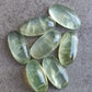 NATURAL PREHNITE CABOCHON FLAT BACK BIG OVAL SHAPE CALIBRATED GEMSTONES, ALL SIZES AVAILABLE