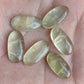 NATURAL PREHNITE CABOCHON FLAT BACK BIG OVAL SHAPE CALIBRATED GEMSTONES, ALL SIZES AVAILABLE