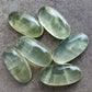NATURAL PREHNITE CABOCHON FLAT BACK BIG OVAL SHAPE CALIBRATED GEMSTONES, ALL SIZES AVAILABLE