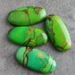 NATURAL GREEN COPPER TURQUOISE CABOCHON FLAT BACK BIG OVAL SHAPE CALIBRATED GEMSTONES, ALL SIZES AVAILABLE