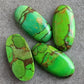 NATURAL GREEN COPPER TURQUOISE CABOCHON FLAT BACK BIG OVAL SHAPE CALIBRATED GEMSTONES, ALL SIZES AVAILABLE