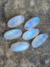 NATURAL RAINBOW MOONSTONE BIG OVAL SHAPE CABOCHON FLAT BACK CALIBRATED TOP QUALITY GEMSTONES, ALL SIZES AVAILABLE