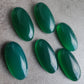 NATURAL GREEN ONYX CABOCHON FLAT BACK BIG OVAL SHAPE CALIBRATED GEMSTONES, ALL SIZES AVAILABLE