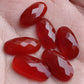 NATURAL RED ONYX CHECKER CUT CABOCHON FLAT BACK BIG OVAL SHAPE CALIBRATED GEMSTONES, ALL SIZES AVAILABLE