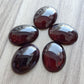 NATURAL GARNET OVAL SHAPE CABOCHON FLAYT BACK CALIBRATED AAA+ QUALITY GEMSTONES, ALL SIZES AVAILABLE