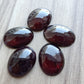 NATURAL GARNET OVAL SHAPE CABOCHON FLAYT BACK CALIBRATED AAA+ QUALITY GEMSTONES, ALL SIZES AVAILABLE
