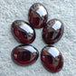 NATURAL GARNET OVAL SHAPE CABOCHON FLAYT BACK CALIBRATED AAA+ QUALITY GEMSTONES, ALL SIZES AVAILABLE