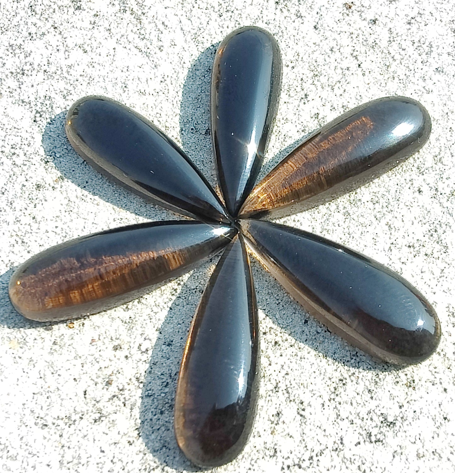 NATURAL SMOKY QUARTZ TEARDROP CABOCHON FLAT BACK BIG PEAR SHAPE CALIBRATED GEMSTONES, ALL SIZES AVAILABLE