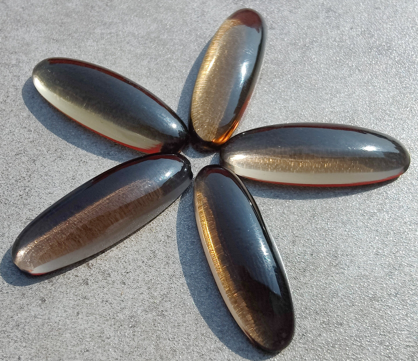 NATURAL SMOKY QUARTZ CABOCHON FLAT BACK BIG OVAL SHAPE CALIBRATED GEMSTONES, ALL SIZES AVAILABLE