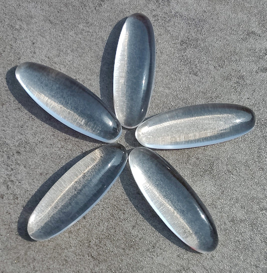 NATURAL CRYSTAL QUARTZ OVAL SHAPE CABOCHON FLAT BACK BIG OVAL SHAPE CALIBRATED GEMSTONES, ALL SIZES AVAILABLE