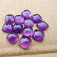 NATURAL AMETHYST CUSHION SHAPE AAA+ QUALITY CABOCHON FLAT BACK CALIBRATED GEMSTONES, ALL SIZES AVAILABLE