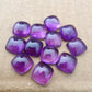 NATURAL AMETHYST CUSHION SHAPE AAA+ QUALITY CABOCHON FLAT BACK CALIBRATED GEMSTONES, ALL SIZES AVAILABLE
