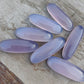 AAA+ QUALITY NATURAL LAVENDER CHALCEDONY BIG OVAL SHAPE CABOCHON FLAT BACK CALIBRATED BEDA SHAPE GEMSTONES, ALL SIZES AVAILABLE
