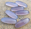 AAA+ QUALITY NATURAL LAVENDER CHALCEDONY BIG OVAL SHAPE CABOCHON FLAT BACK CALIBRATED BEDA SHAPE GEMSTONES, ALL SIZES AVAILABLE
