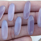 AAA+ QUALITY NATURAL LAVENDER CHALCEDONY BIG OVAL SHAPE CABOCHON FLAT BACK CALIBRATED BEDA SHAPE GEMSTONES, ALL SIZES AVAILABLE