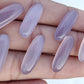 AAA+ QUALITY NATURAL LAVENDER CHALCEDONY BIG OVAL SHAPE CABOCHON FLAT BACK CALIBRATED BEDA SHAPE GEMSTONES, ALL SIZES AVAILABLE