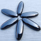 AAA+ QUALITY NATURAL HEMATITE BIG OVAL SHAPE CABOCHON FLAT BACK CALIBRATED BEDA SHAPE GEMSTONES, ALL SIZES AVAILABLE