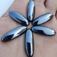 AAA+ QUALITY NATURAL HEMATITE BIG OVAL SHAPE CABOCHON FLAT BACK CALIBRATED BEDA SHAPE GEMSTONES, ALL SIZES AVAILABLE