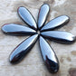 AAA+ QUALITY NATURAL HEMATITE TEARDROP SHAPE CABOCHON BIG PEAR FLAT BACK CALIBRATED BEDA SHAPE GEMSTONES, ALL SIZES AVAILABLE