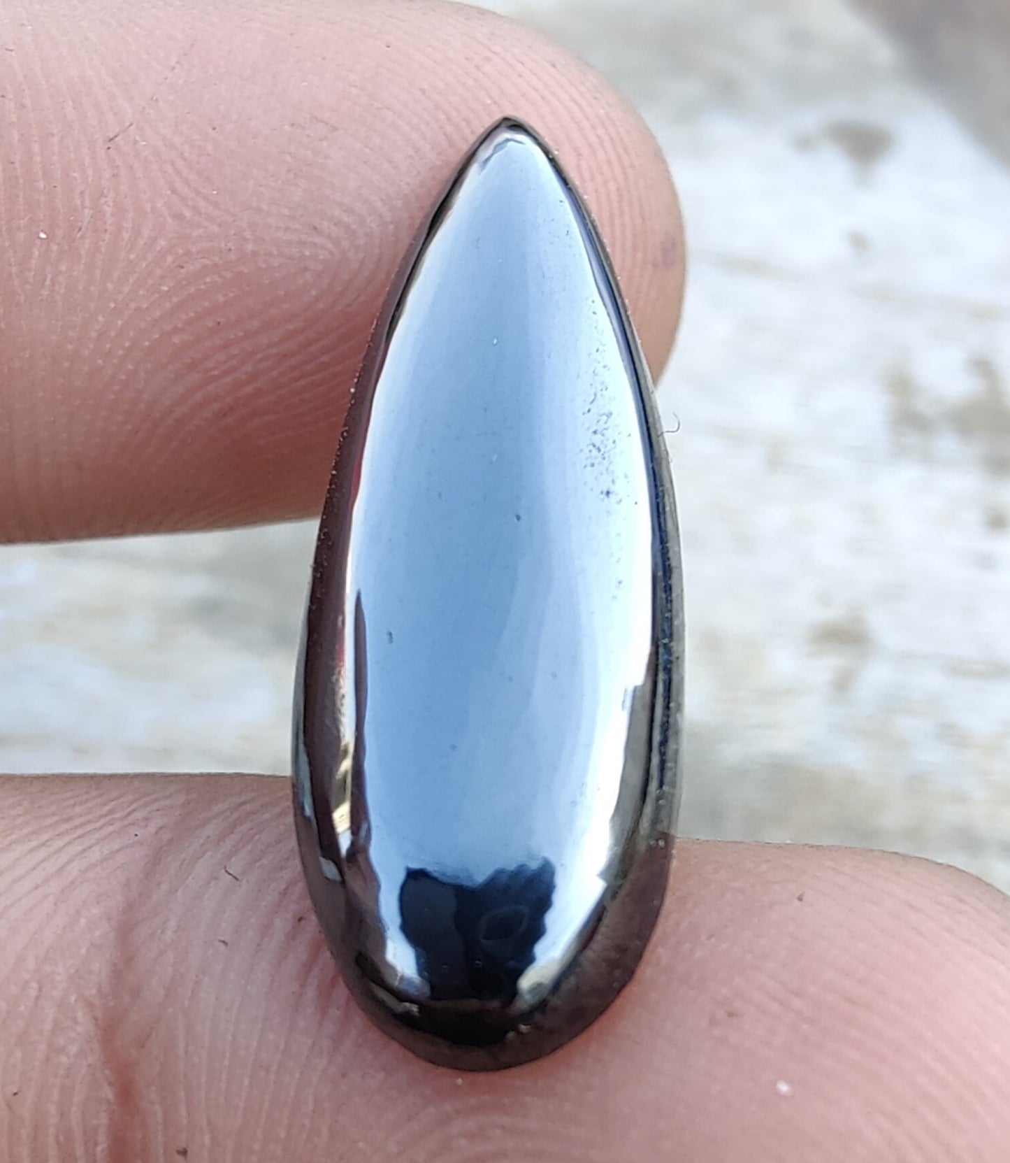 AAA+ QUALITY NATURAL HEMATITE TEARDROP SHAPE CABOCHON BIG PEAR FLAT BACK CALIBRATED BEDA SHAPE GEMSTONES, ALL SIZES AVAILABLE