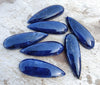 AAA+ QUALITY NATURAL SODALITE TEARDROP SHAPE CABOCHON BIG PEAR SHAPE FLAT BACK CALIBRATED BEDA SHAPE GEMSTONES, ALL SIZES AVAILABLE