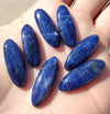 AAA+ QUALITY NATURAL SODALITE BIG OVAL SHAPE CABOCHON FLAT BACK CALIBRATED BEDA SHAPE GEMSTONES, ALL SIZES AVAILABLE