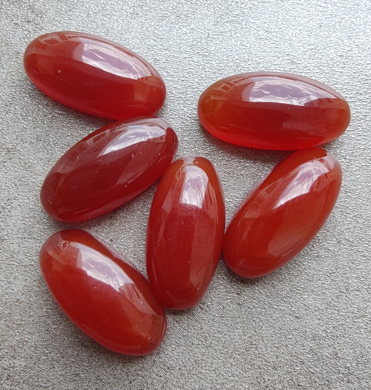 NATURAL RED ONYX CABOCHON FLAT BACK OVAL BEDA SHAPE CALIBRATED GEMSTONES, ALL SIZES AVAILABLE