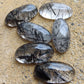 AAA+ QUALITY NATURAL BLACK RUTILE BIG OVAL SHAPE CABOCHON FLAT BACK CALIBRATED BEDA SHAPE GEMSTONES, ALL SIZES AVAILABLE