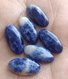 AAA+ QUALITY NATURAL SODALITE BIG OVAL SHAPE CABOCHON FLAT BACK CALIBRATED BEDA SHAPE GEMSTONES, ALL SIZES AVAILABLE